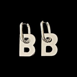 Silver Monogram B Earrings - FW2024 Collection